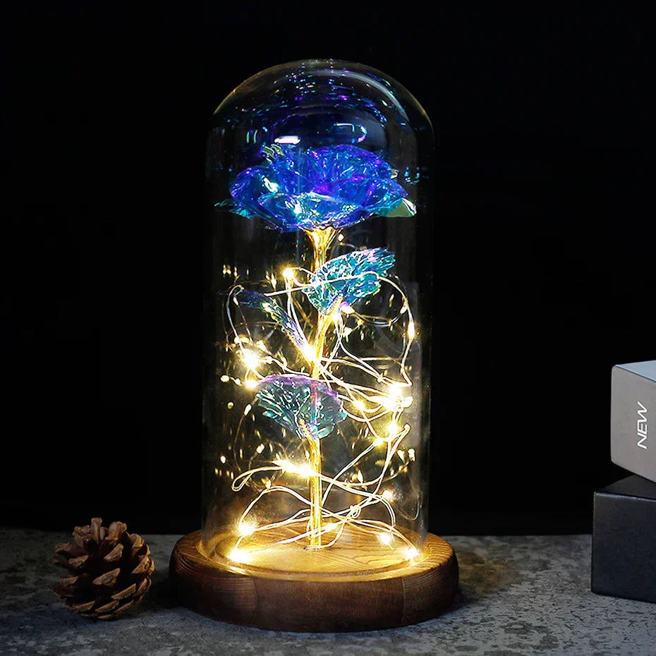 – Eternal Rose in Glass Dome with Atmospheric LED Lighting | Ka-mostore
