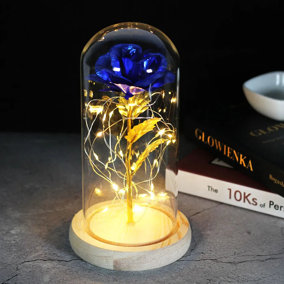 – Eternal Rose in Glass Dome with Atmospheric LED Lighting | Ka-mostore