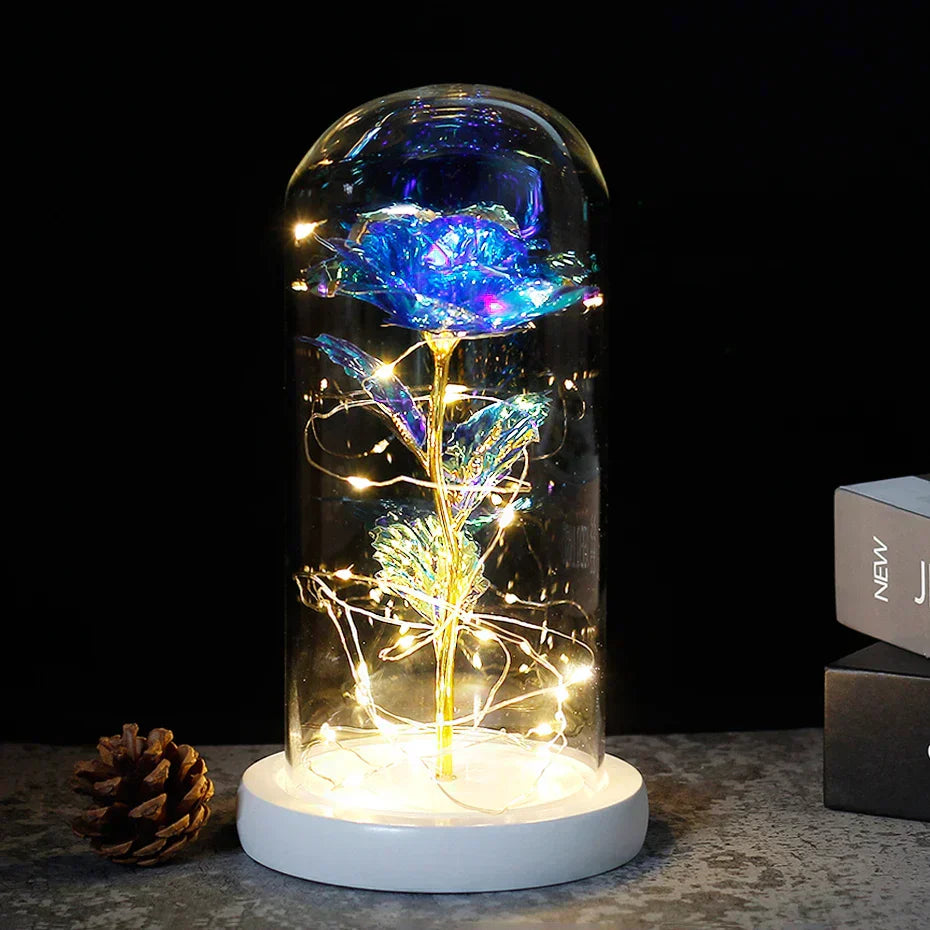 – Eternal Rose in Glass Dome with Atmospheric LED Lighting | Ka-mostore