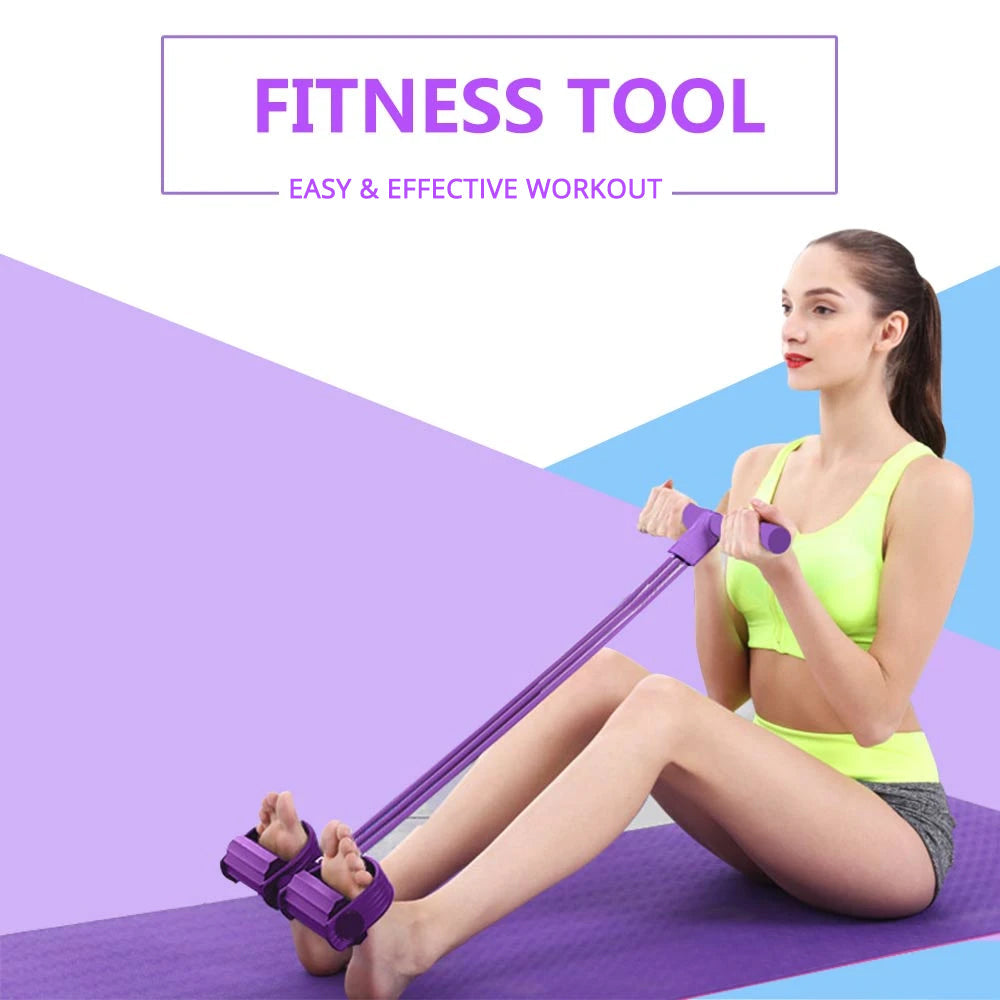 Fitness Resistance Band with Pedal | Ka-mostore
