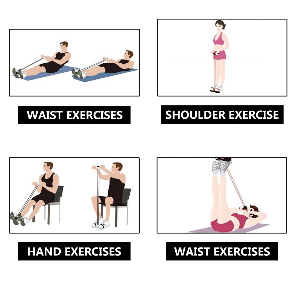 Fitness Resistance Band with Pedal | Ka-mostore
