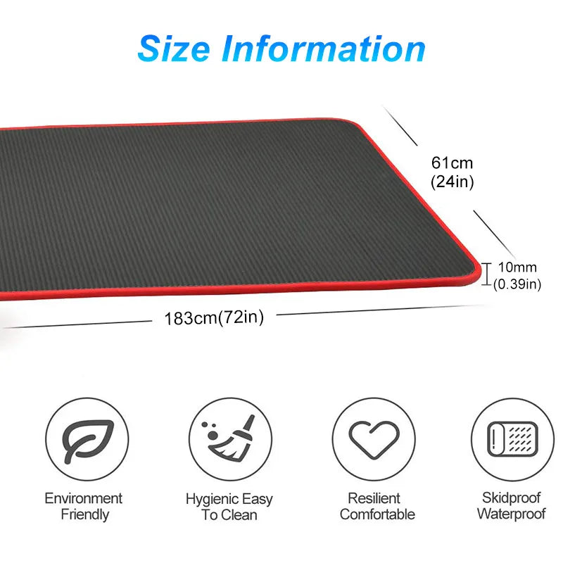 FlexiMat Yoga Mat | Extra Thick 10 mm Non-Slip | 183×61 cm | Ka-mostore