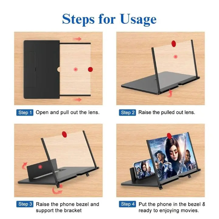 Foldable Phone Screen Magnifier – HD for Videos | Ka-mostore
