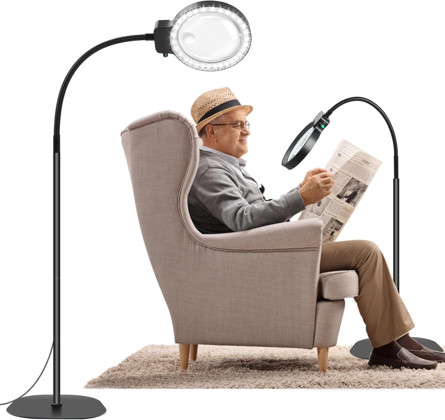 Full-Page Magnifying Glass with LED Light – Hands-Free Reading Aid for Books, Crafts & Hobbies | Ka-mostore