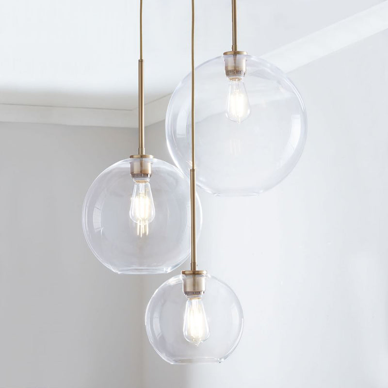 Glass Ball Pendant Light | Modern Brass Design | Ka-mostore