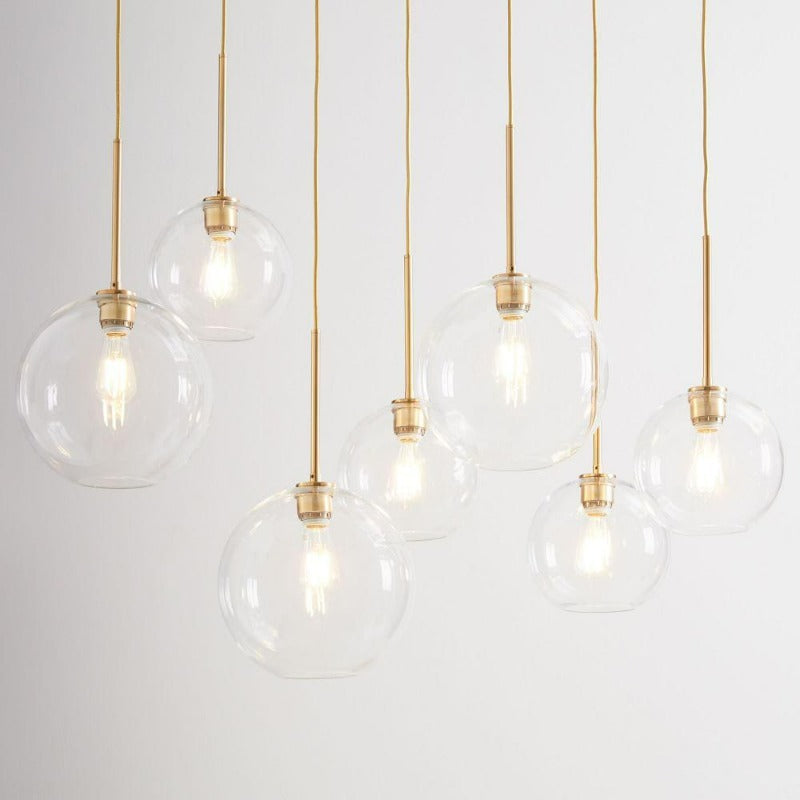 Glass Ball Pendant Light | Modern Brass Design | Ka-mostore
