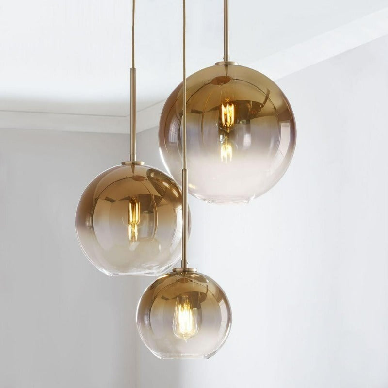 Glass Ball Pendant Light | Modern Brass Design | Ka-mostore