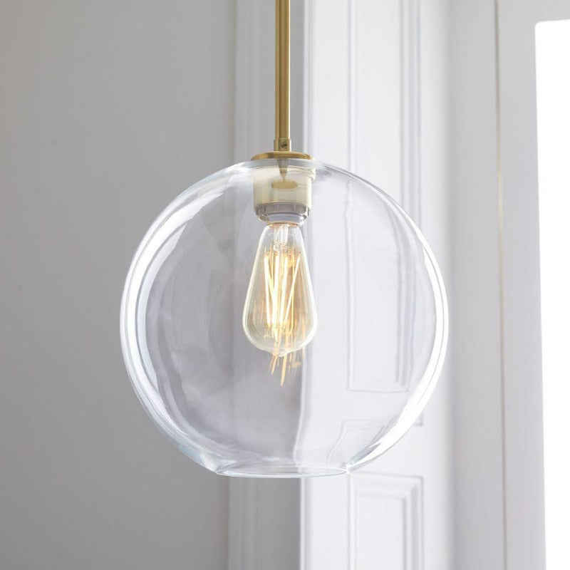 Glass Ball Pendant Light | Modern Brass Design | Ka-mostore