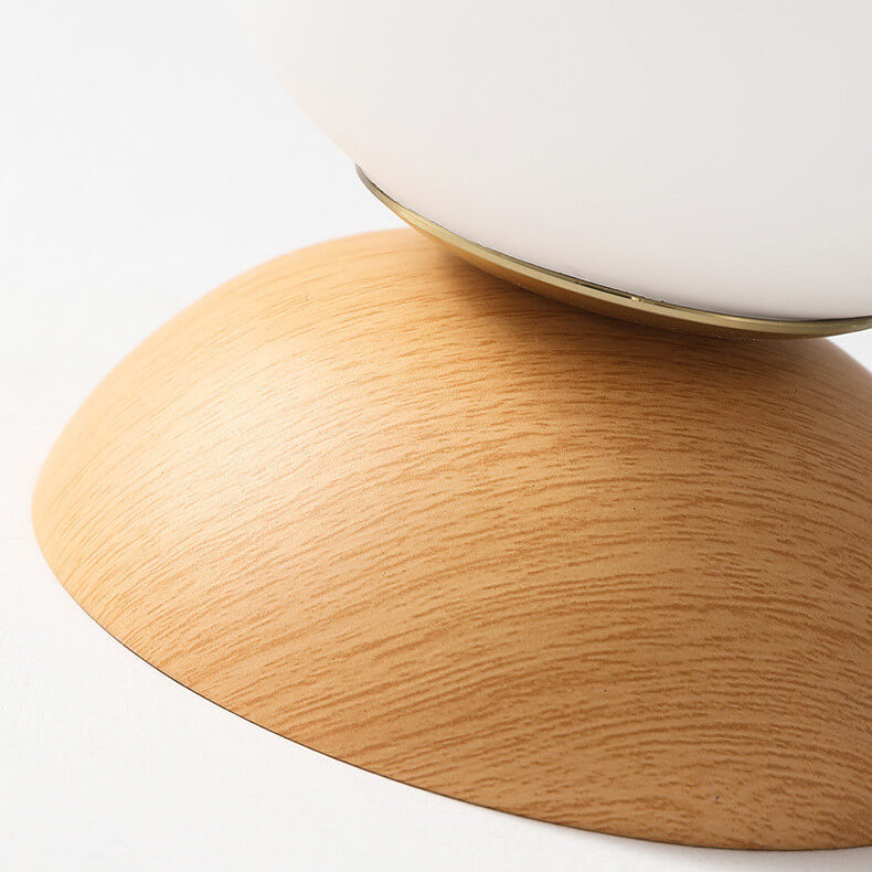 Glass Globe Ceiling Light | Wood Grain Design | Ka-mostore