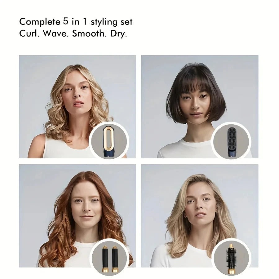 Glossify 5-in-1 Styling Wand | 1000W Ionic Hot Air Brush | Ka-mostore