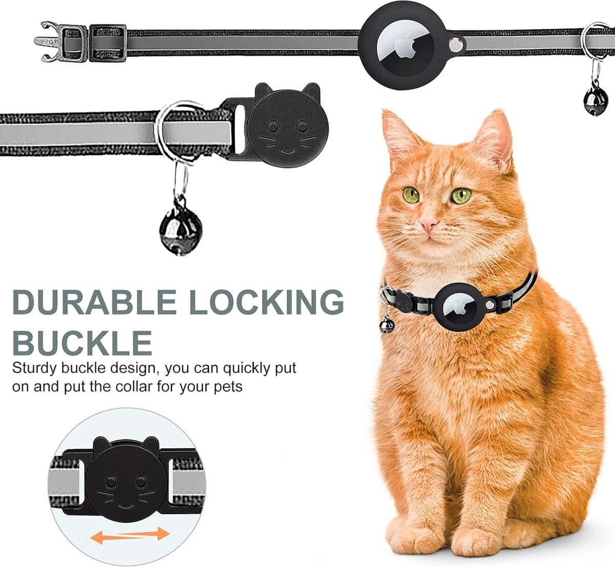GPS Collar for Cats with Reflective Design | Ka-mostore