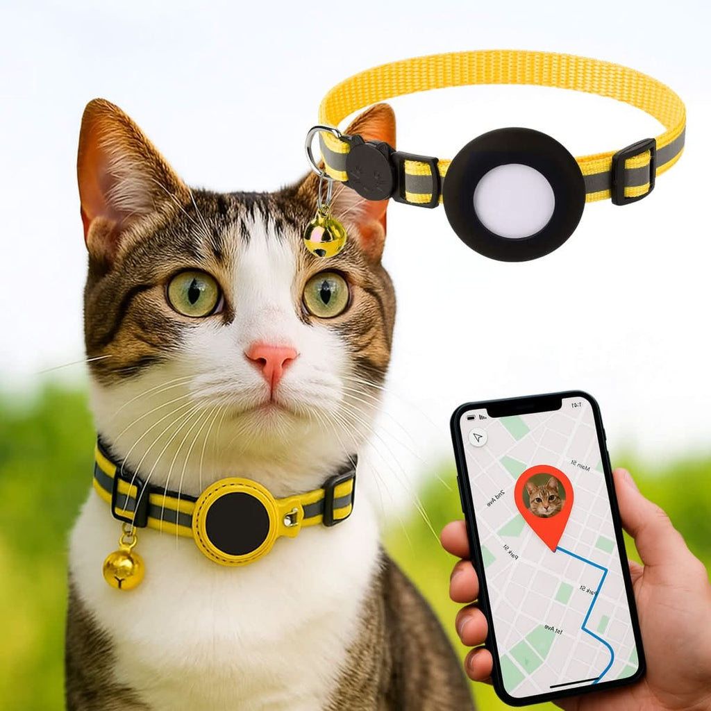 GPS Collar for Cats with Reflective Design | Ka-mostore