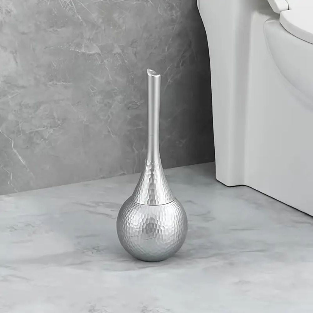 Hammered Toilet Brush Holder Set | Ka-mostore