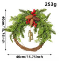 Handmade Bohemian Winter Wreath | Bells, Pinecones & Berries | 43 cm | Indoor/Outdoor | Ka-mostore