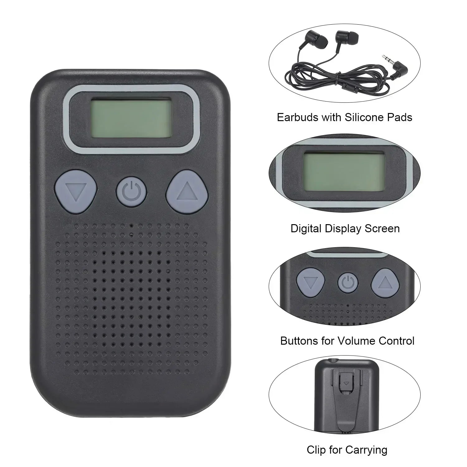 Hearing Aid Sound Amplifier – Battery-Powered In-Ear Hearing Amplifier with Headphones for Seniors and Adults | Ka-mostore