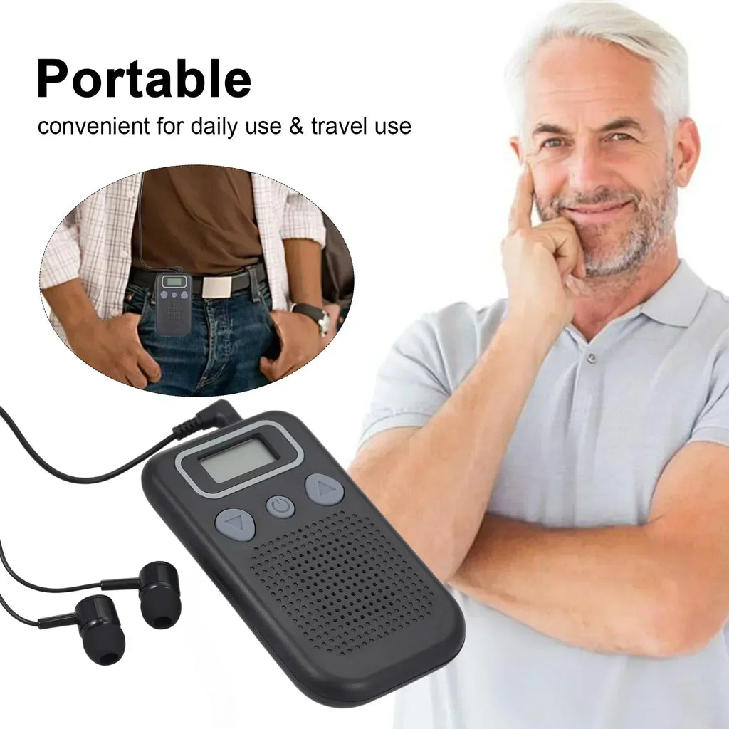 Hearing Aid Sound Amplifier – Battery-Powered In-Ear Hearing Amplifier with Headphones for Seniors and Adults | Ka-mostore