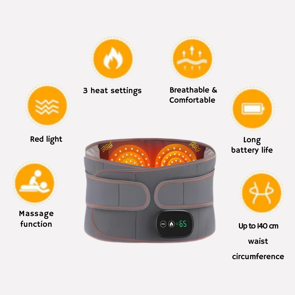 Heated Massage Belt with Red Light | Ka-mostore