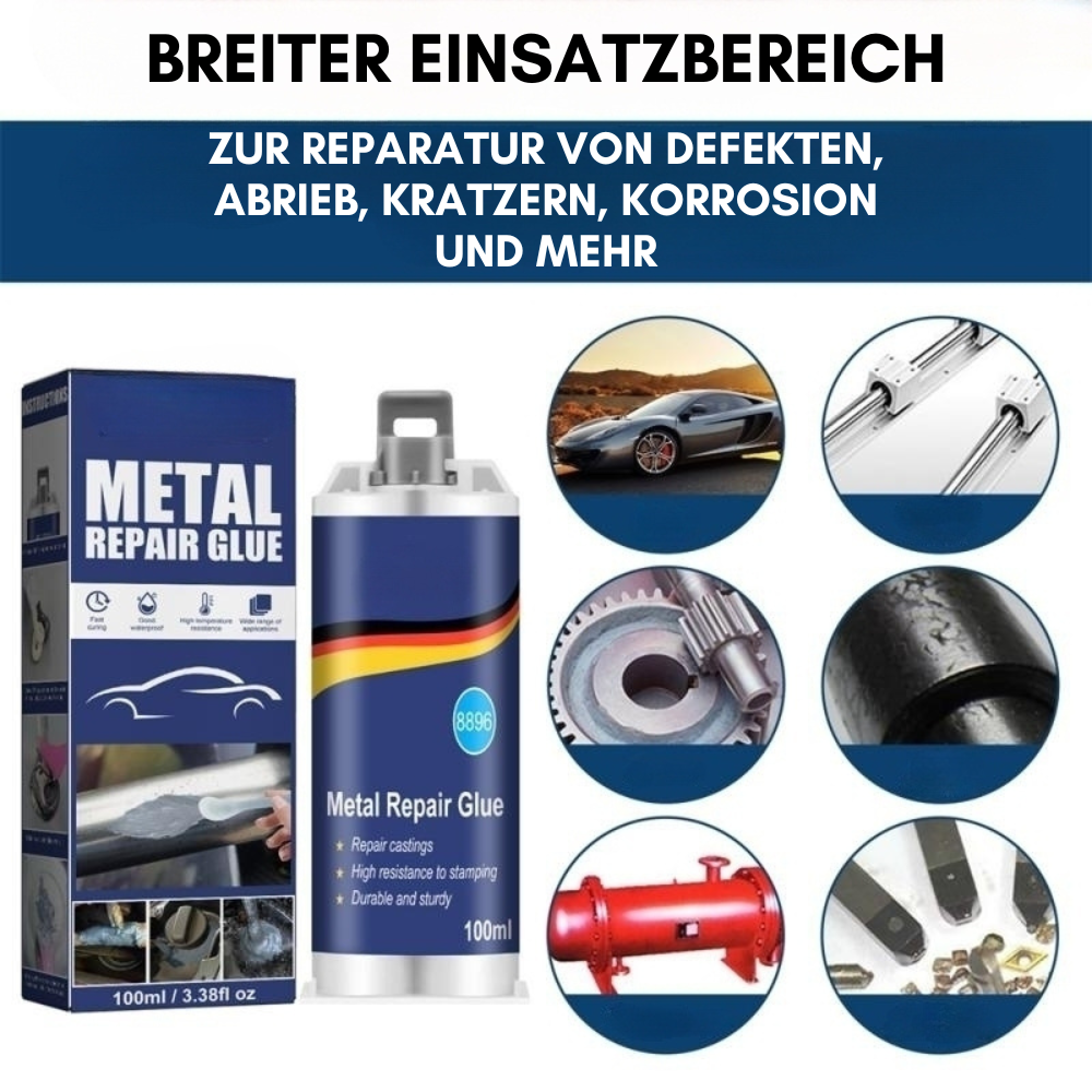 High-Performance Metal Repair Adhesive | Industrial Adhesive for Cast Iron, Steel & Aluminum | Heat Resistant & Waterproof | 100ml Liquid Metal Repair Kit | Silver | Ka-mostore