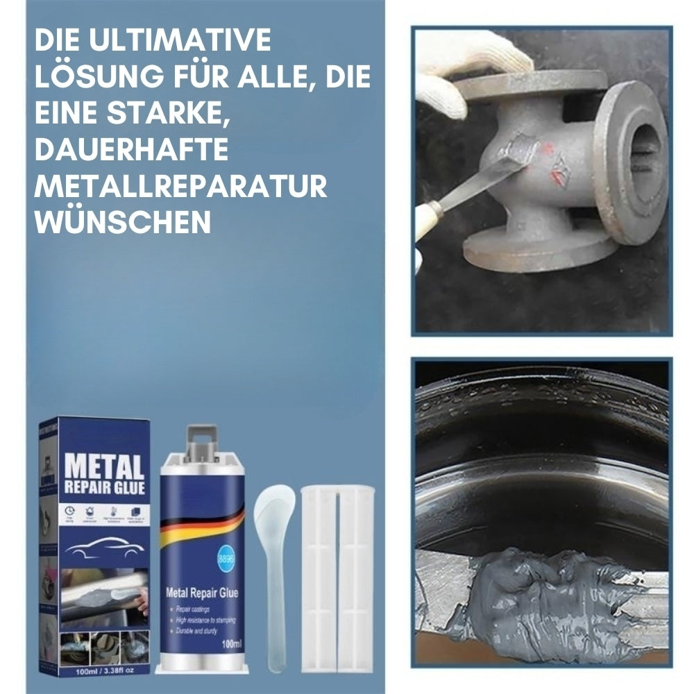 High-Performance Metal Repair Adhesive | Industrial Adhesive for Cast Iron, Steel & Aluminum | Heat Resistant & Waterproof | 100ml Liquid Metal Repair Kit | Silver | Ka-mostore