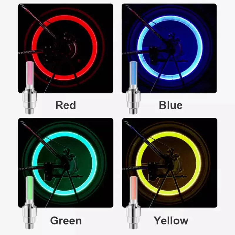 Motion-Activated LED Bike Valve Lights for Safety | Ka-mostore