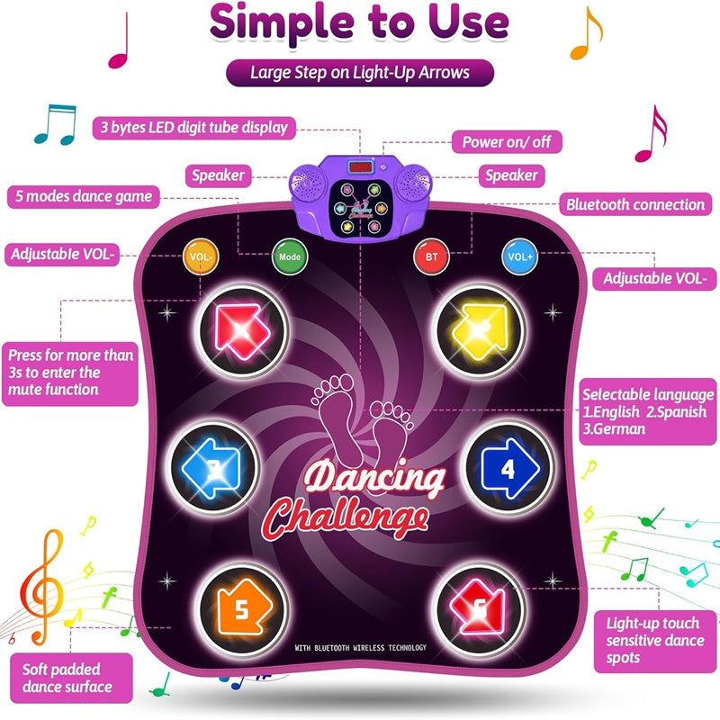 Interactive Dance Mat with 5 Levels of Fun and Challenges for Kids | Ka-mostore