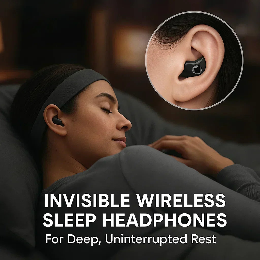 Nenápadná sluchátka Bluetooth 5.3 na spaní | Voděodolná a s dlouhou výdrží baterie | Ka-mostore