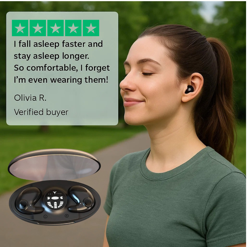Nenápadná sluchátka Bluetooth 5.3 na spaní | Voděodolná a s dlouhou výdrží baterie | Ka-mostore