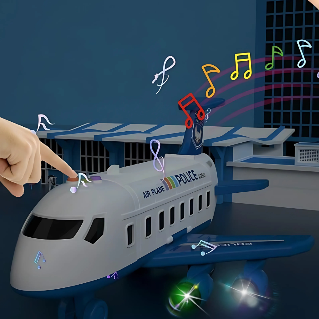 Kids Deformable Airplane Toy with Storage & Music | Ka-mostore