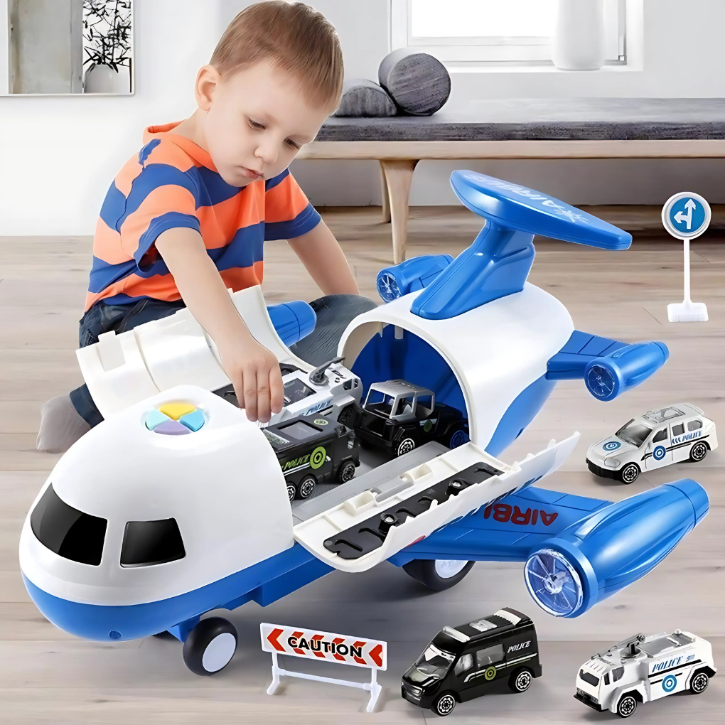 Kids Deformable Airplane Toy with Storage & Music | Ka-mostore