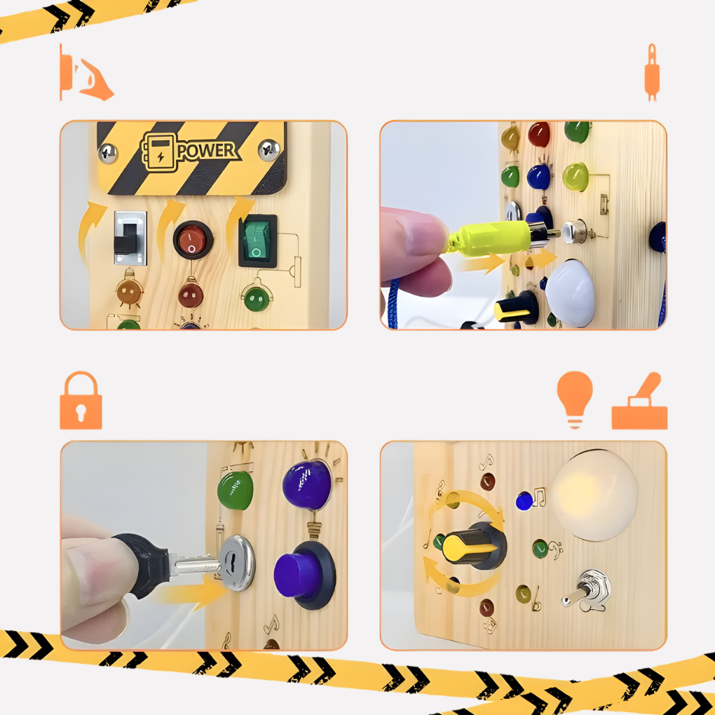 Kids LED Button and Switch Board Toy | Ka-mostore