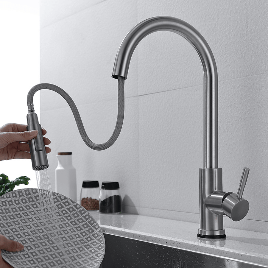 Torneira de cozinha com chuveiro extraível automático e sensor | Ka-mostore