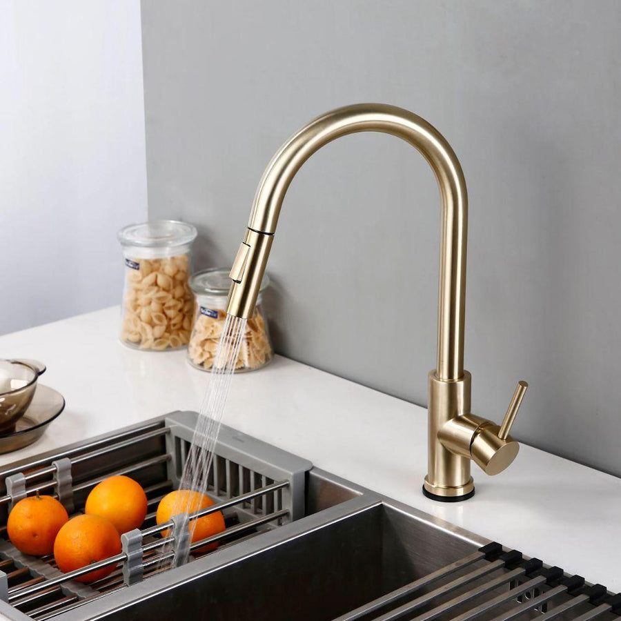 Torneira de cozinha com chuveiro extraível automático e sensor | Ka-mostore