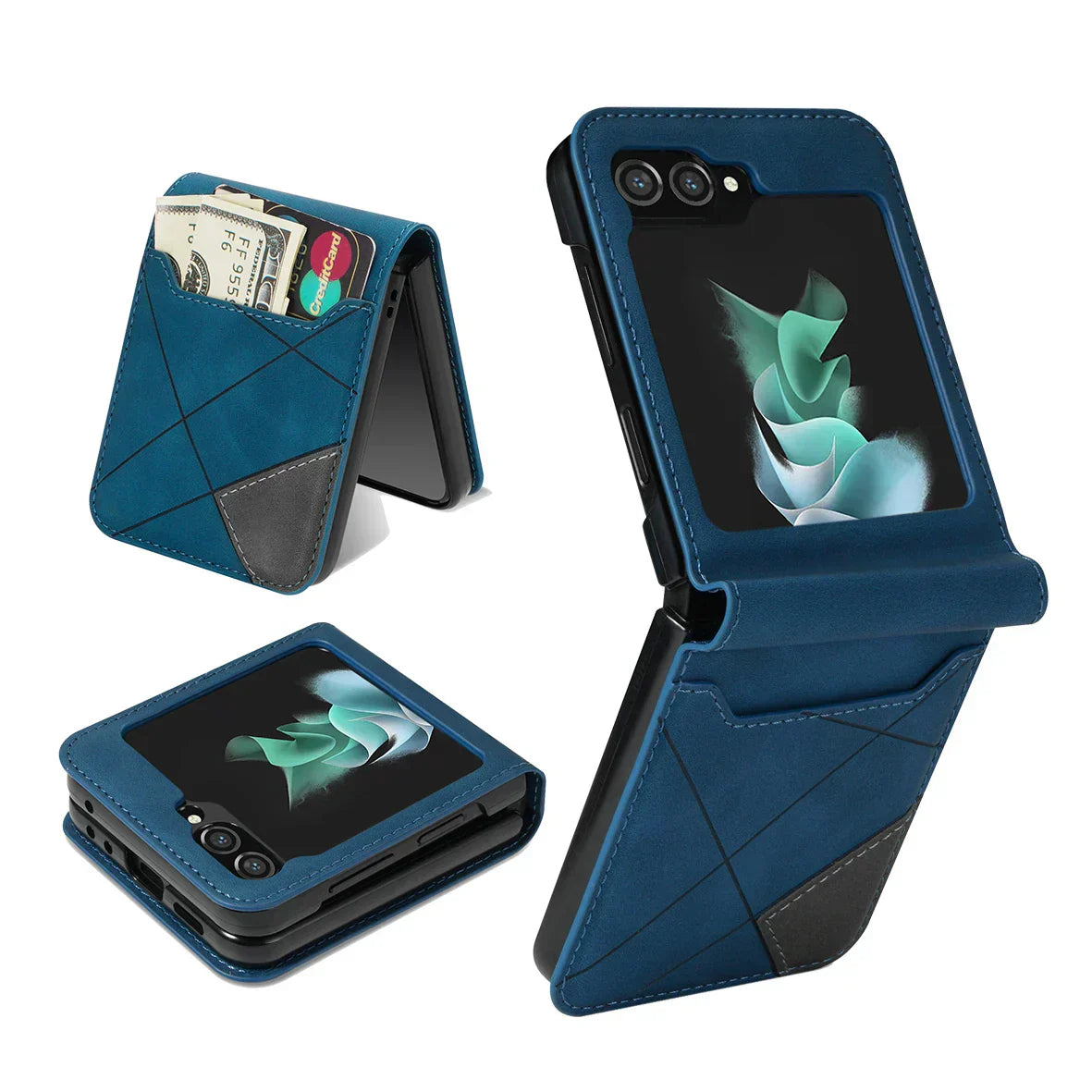 Leather Wallet Case for Samsung Galaxy Z Flip Series | Ka-mostore