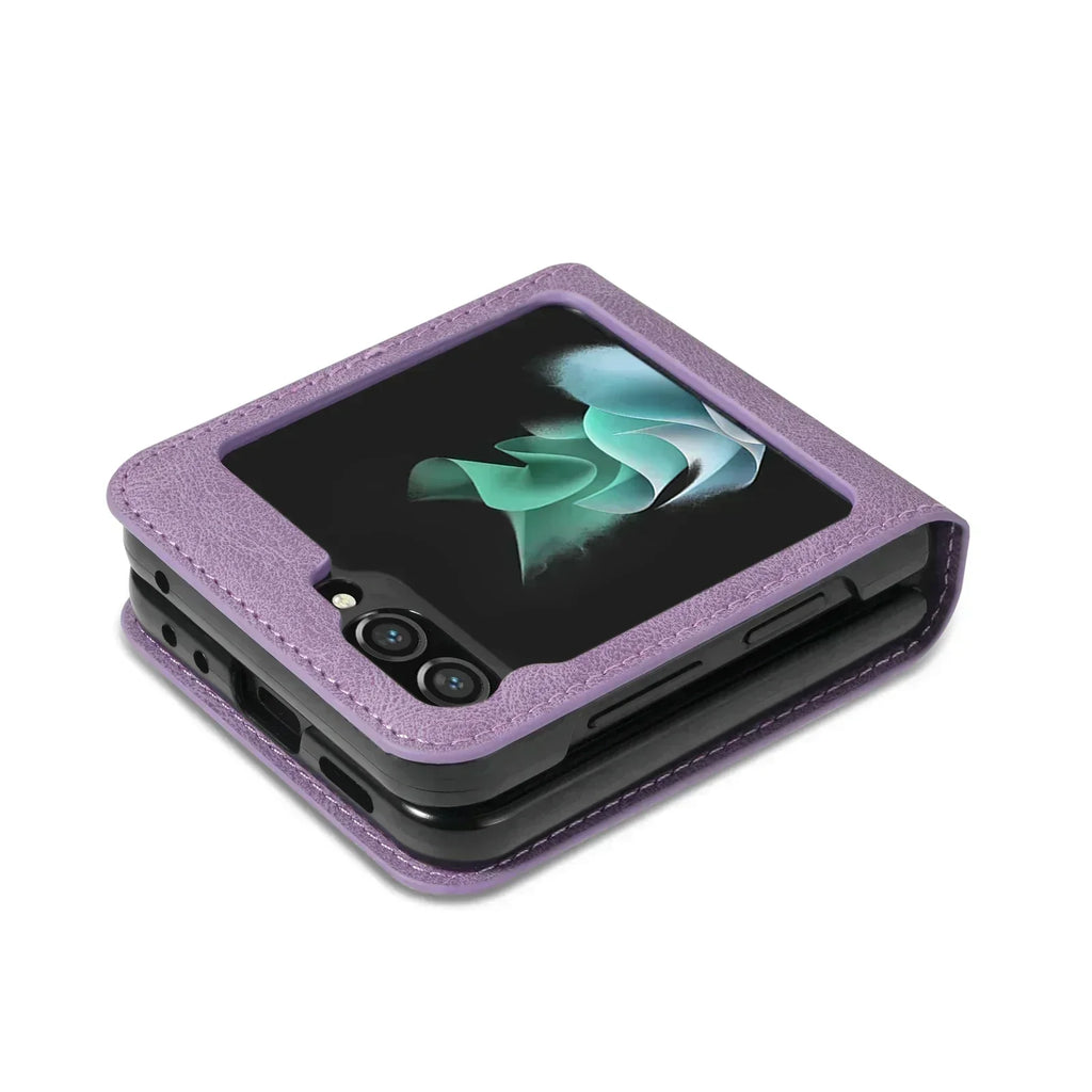 Leather Wallet Case for Samsung Galaxy Z Flip Series | Ka-mostore