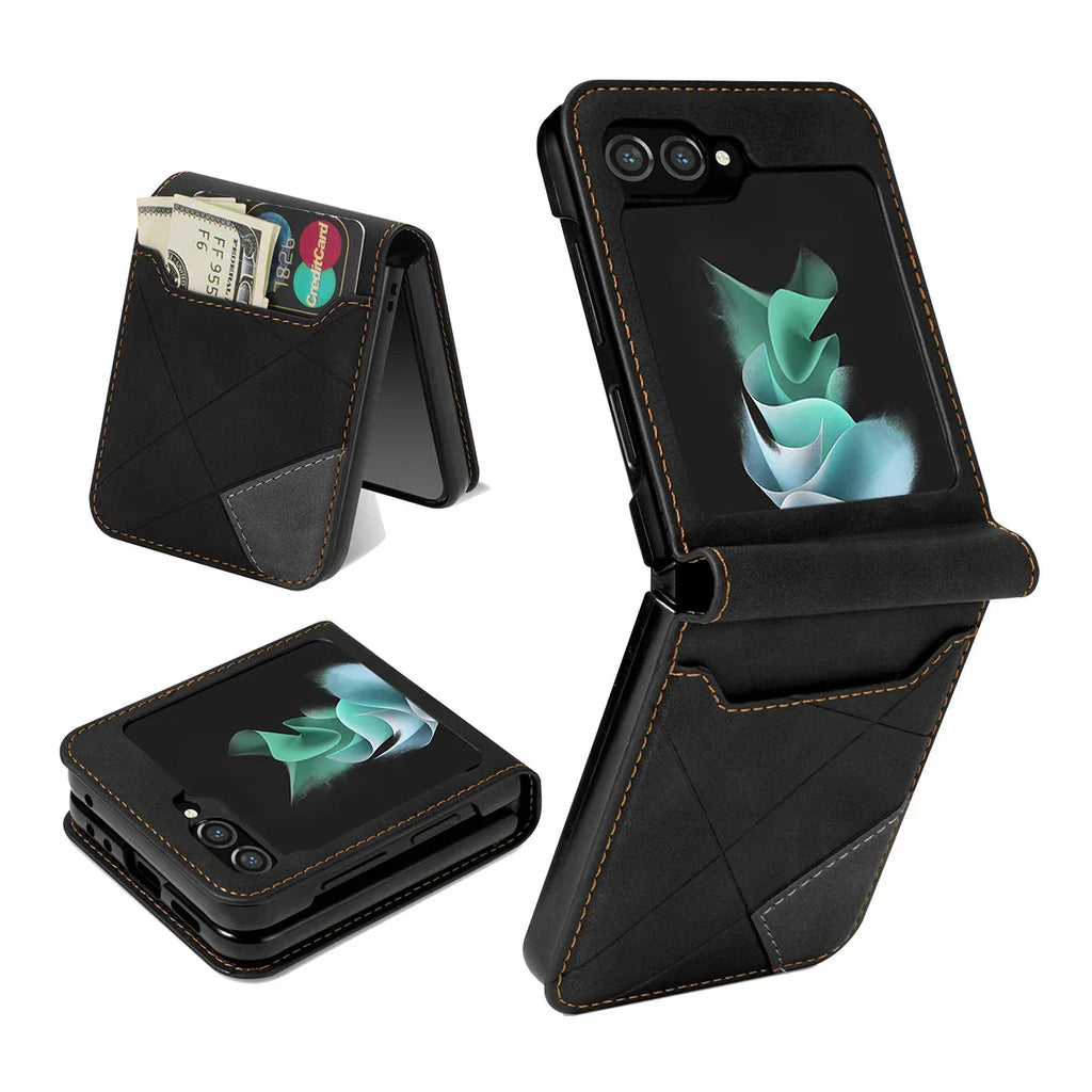 Leather Wallet Case for Samsung Galaxy Z Flip Series | Ka-mostore