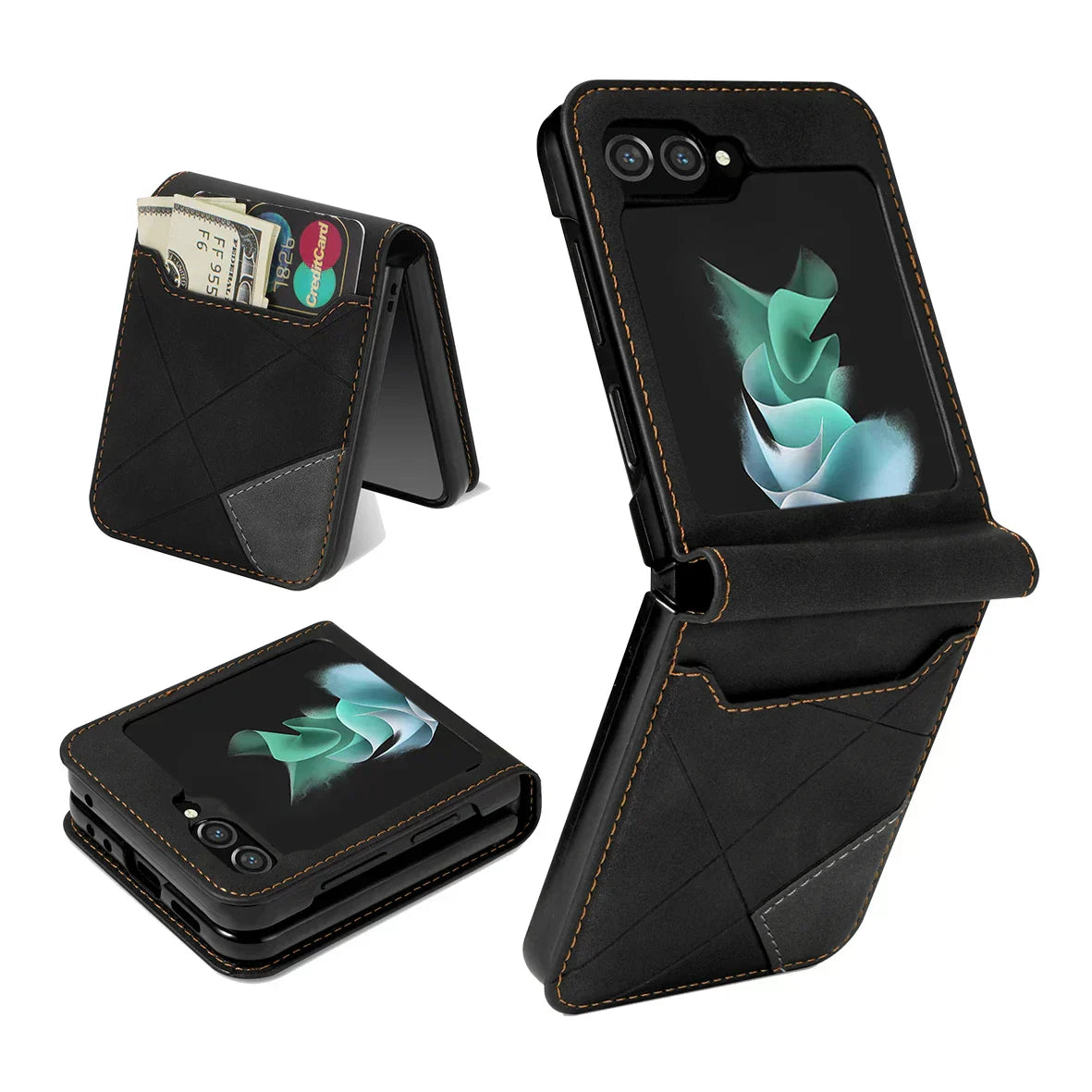 Leather Wallet Case for Samsung Galaxy Z Flip Series | Ka-mostore