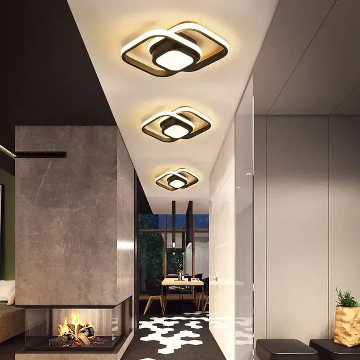 Modern Double Ring LED Flush Mount Light | Ka-mostore