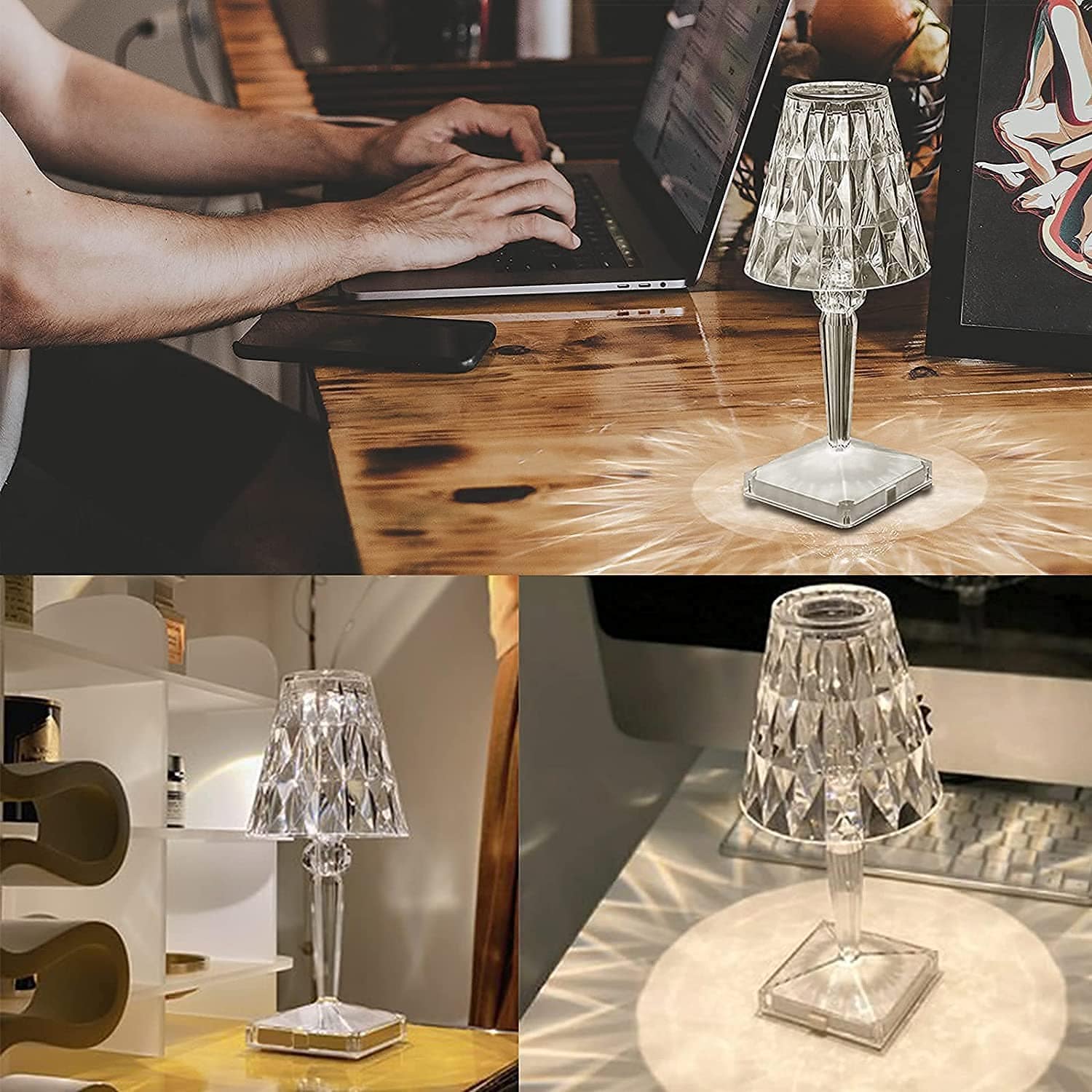 LED Crystal Table Lamp | Elegant Diamond Design | Ka-mostore