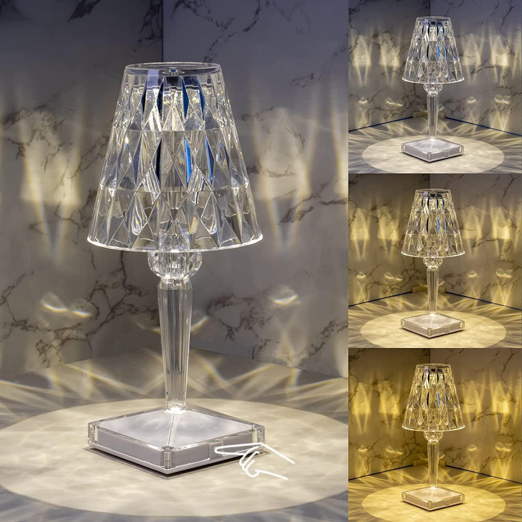 LED Crystal Table Lamp | Elegant Diamond Design | Ka-mostore