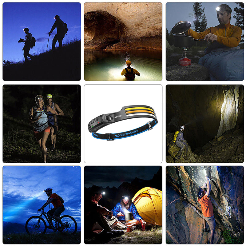 Rechargeable USB Headlamp with Wide Beam and Spotlight | Ka-mostore