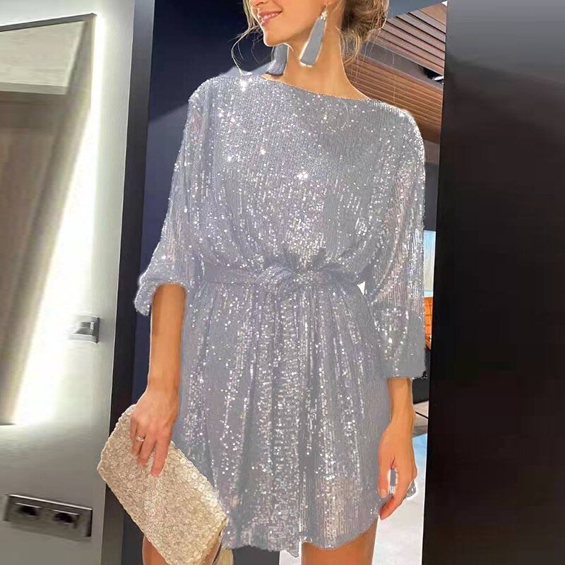 Women's Sparkling Sequin Mini Party Dress | Ka-mostore