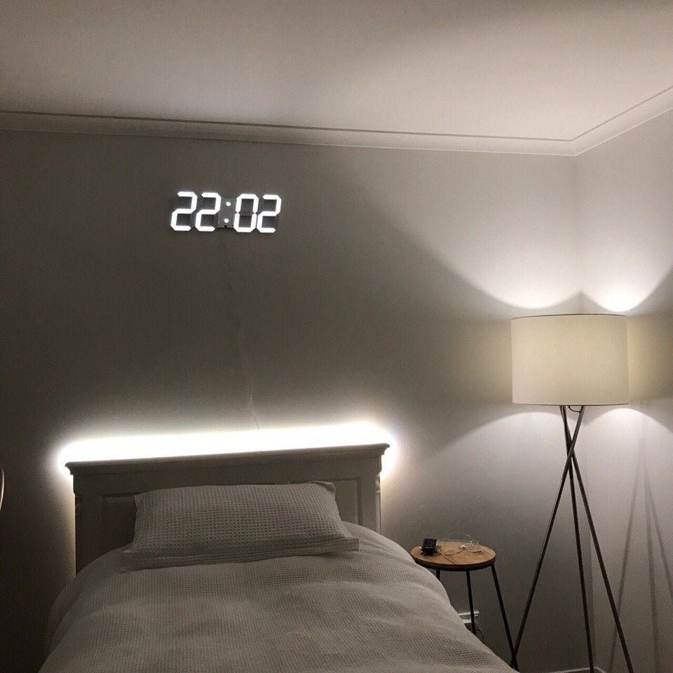 LumiSync 3D LED Wall Clock – Modern Digital Clock with Dimmable Lighting | Ka-mostore