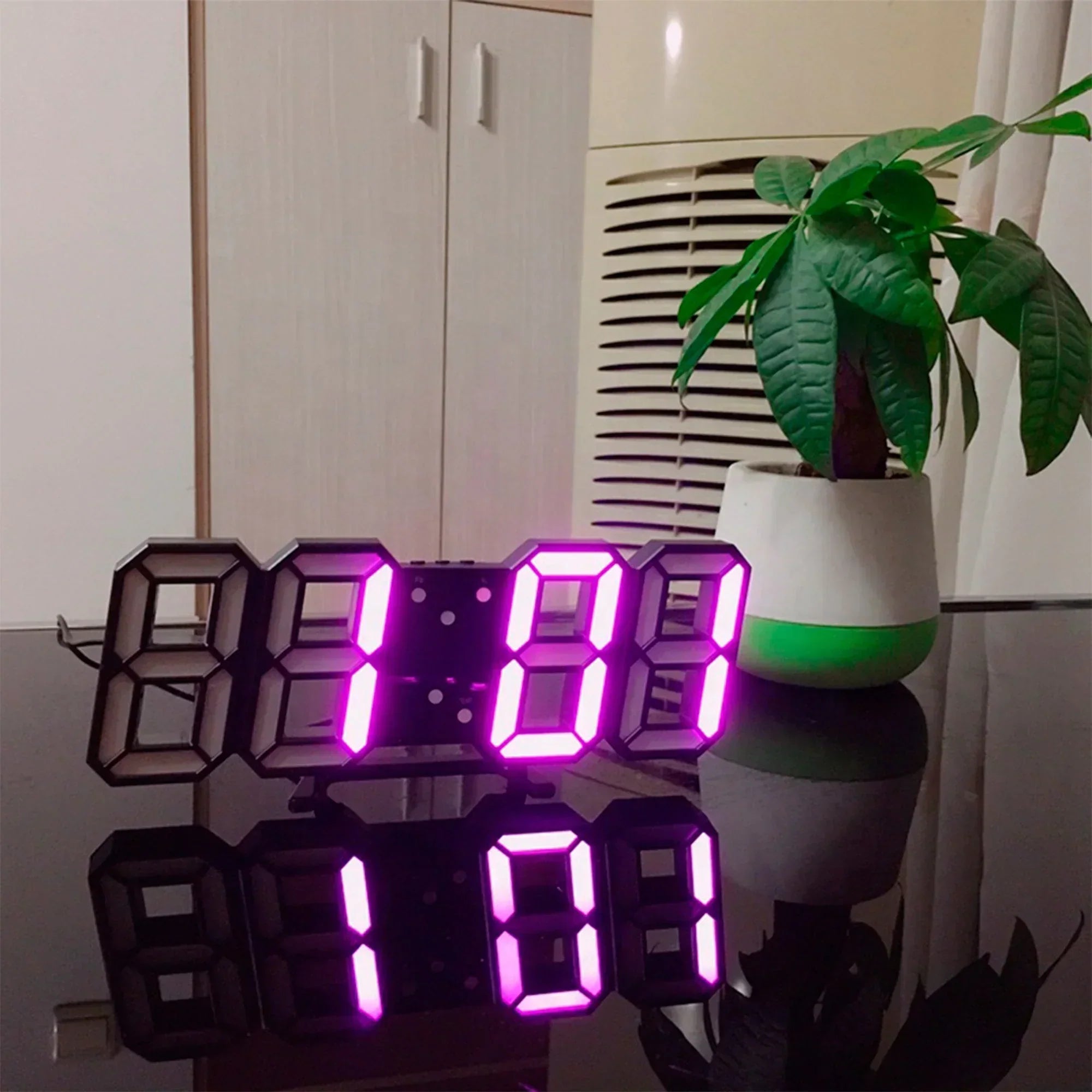 LumiSync 3D LED Wall Clock – Modern Digital Clock with Dimmable Lighting | Ka-mostore