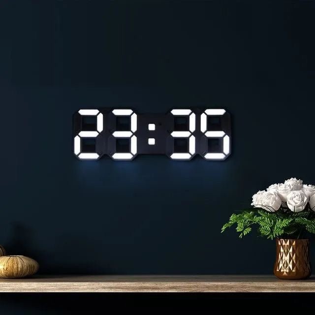 LumiSync 3D LED Wall Clock – Modern Digital Clock with Dimmable Lighting | Ka-mostore