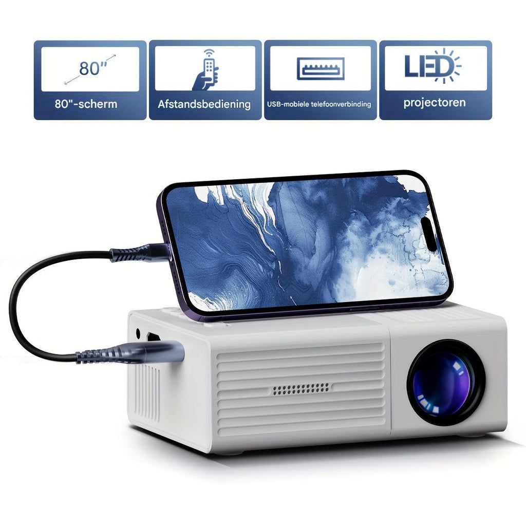 LumoBeam Ultra-Bright Mini Projector (3000 Lumen) – Compact HD Home & Outdoor Cinema | Ka-mostore
