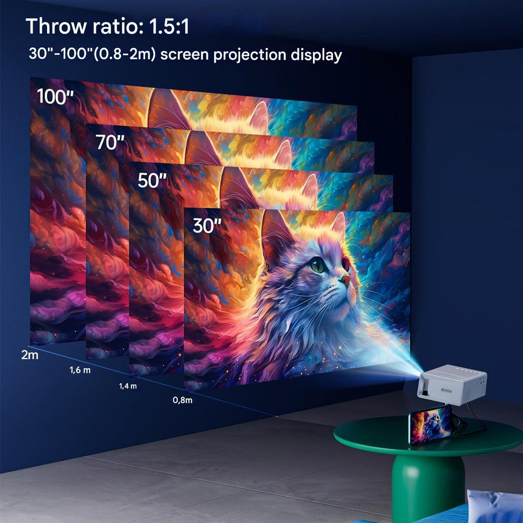 LumoBeam Ultra-Bright Mini Projector (3000 Lumen) – Compact HD Home & Outdoor Cinema | Ka-mostore