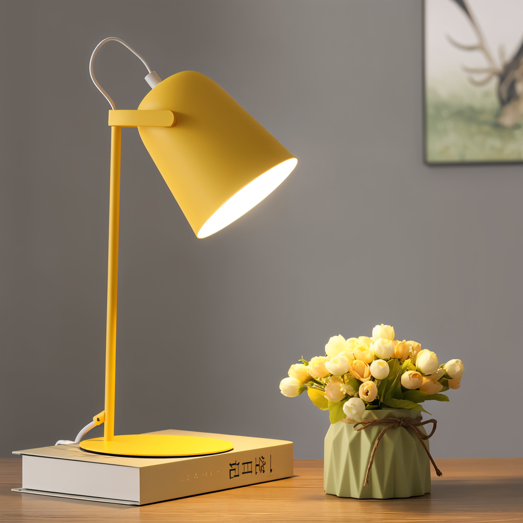 Macaron Table Lamp - Nordic Yellow Desk Lamp - Adjustable Lamp | Ka-mostore