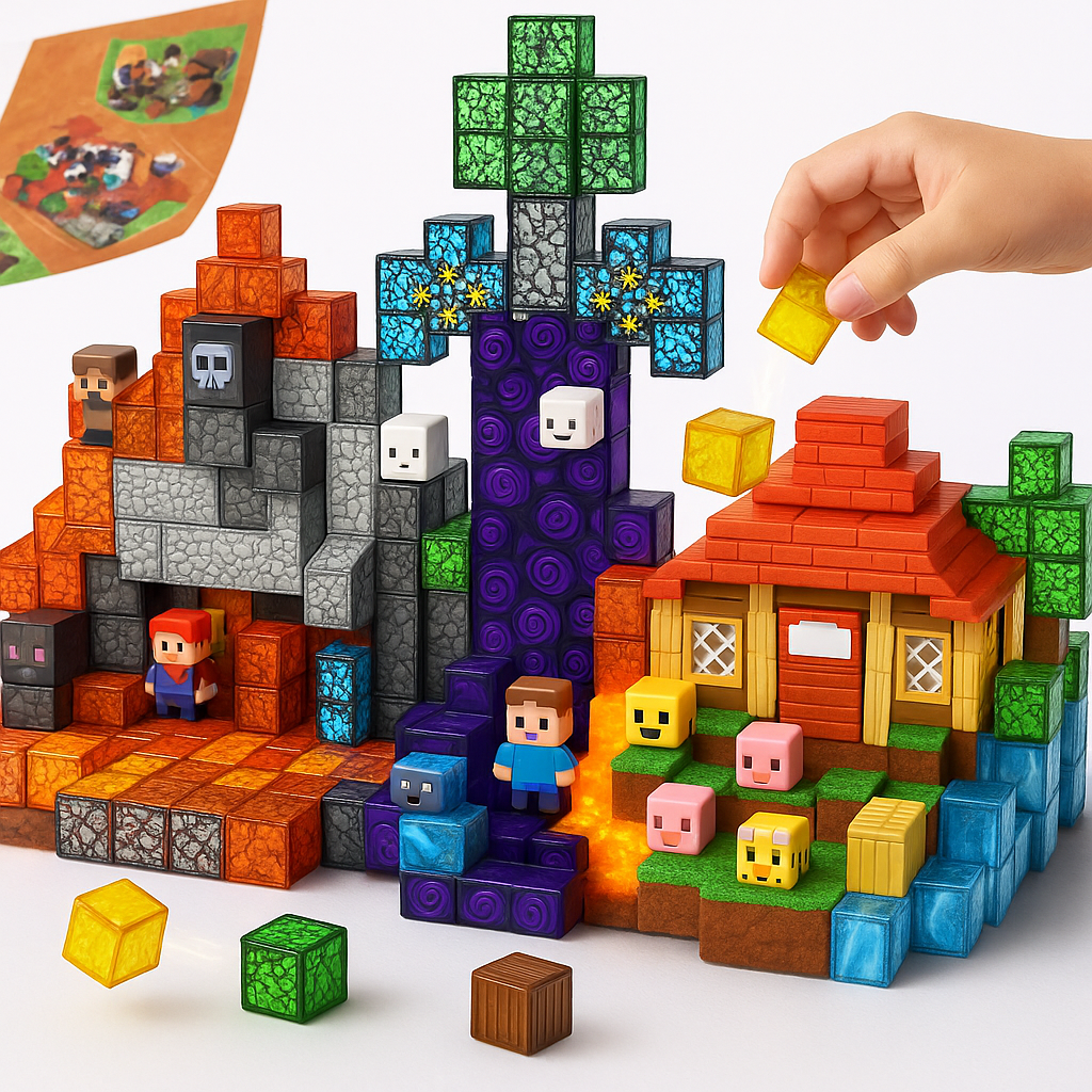 Magnetic Building Blocks Set for Kids 200 pcs | Ka-mostore