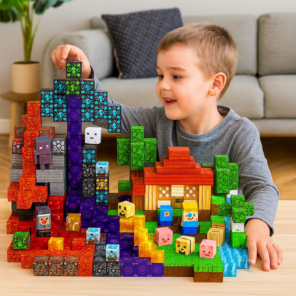Magnetic Building Blocks Set for Kids 200 pcs | Ka-mostore