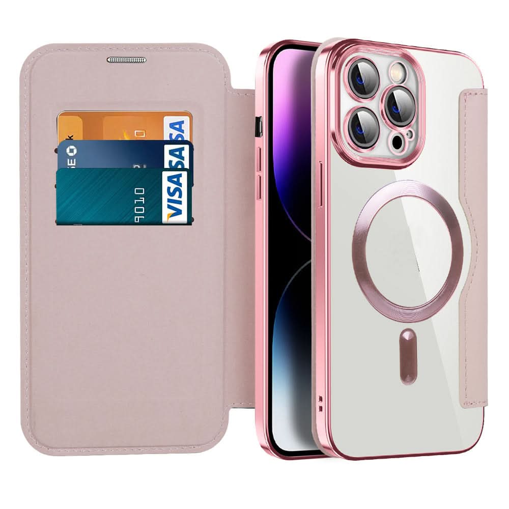 iPhone 11–14 Series Magnetic Leather Folio Case | Ka-mostore